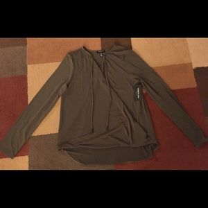 Kenneth Col Olive Wrap Top